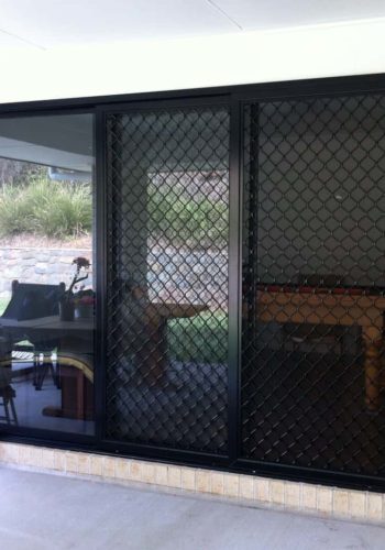 Black Diamond Grille Sliding - Security Screen Doors in Sunshine Coast, QLD
