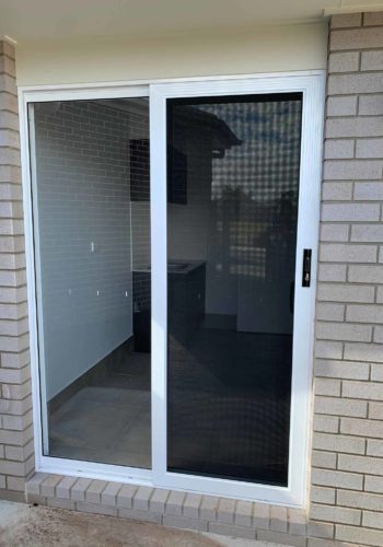 White Stainless Slider Door — Security Screen Doors in Sunshine Coast, QLD