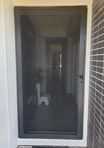 Black Stainless Hinged Door — Security Screen Doors in Sunshine Coast, QLD