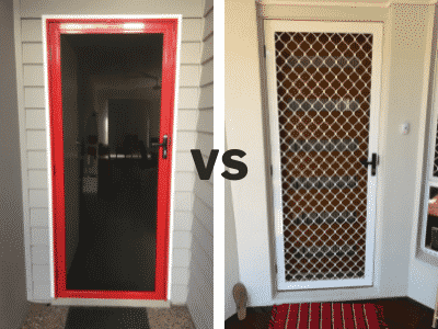 316 Stainless steel mesh vs Diamond Grille Security Screen doors | Sunshine Coast