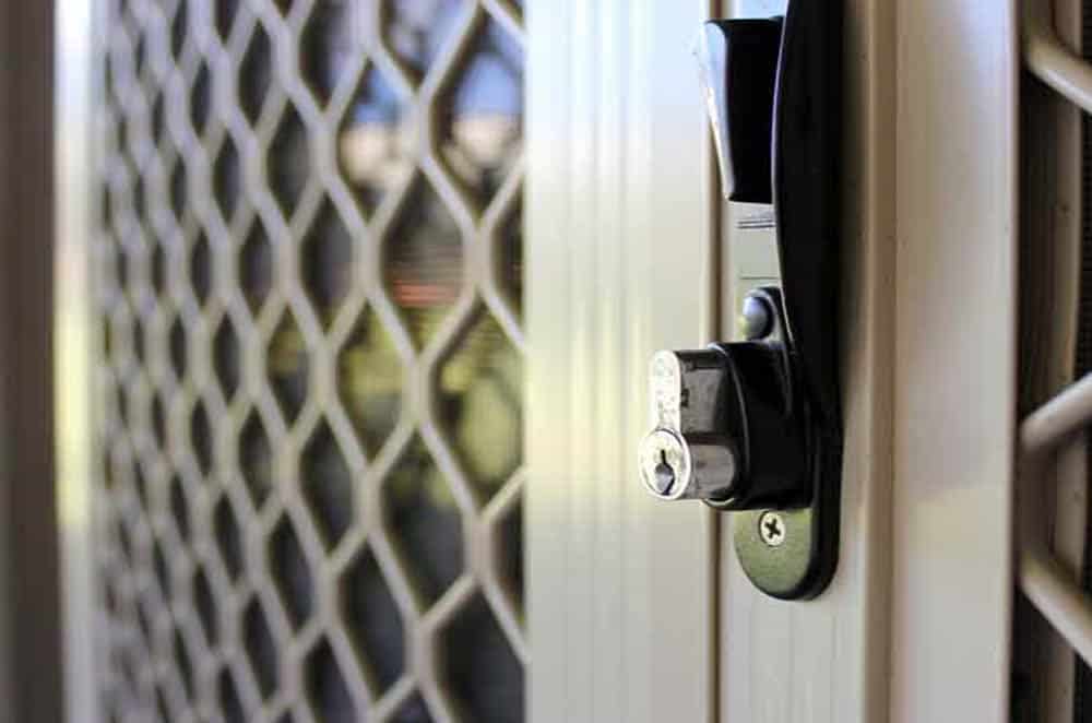 Close Up Image Of Security Screen Sliding Door