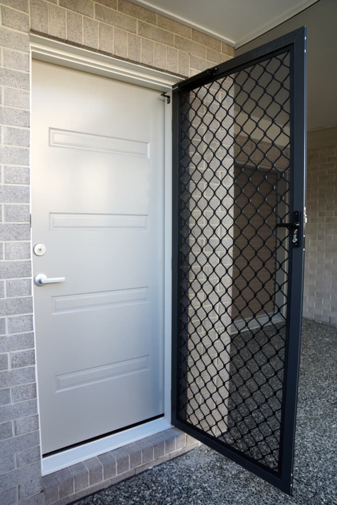 Residential Entry Door With Security Screens Door — Alpha Screens & Glass In Buderim, QLD