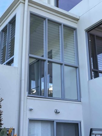 102mm Louvre Blades on a window in a sunshine coast home