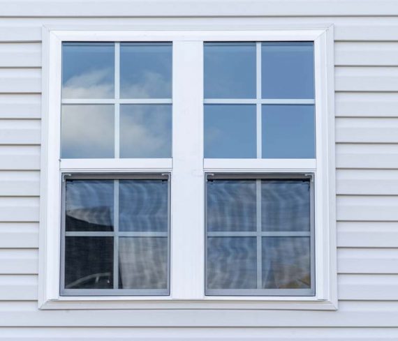 Double hung window with fixed top and bottom sash - Window installation Sunshine coast