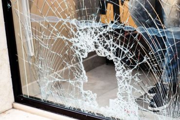 Smashed glass door - Alpha Screens & Glass Sunshine Coast